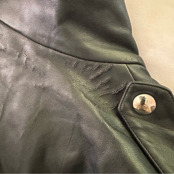 Betty & Veronica by Christian Francis Roth faux vegan Harper motorcycle jacket L - Picture 8 of 10